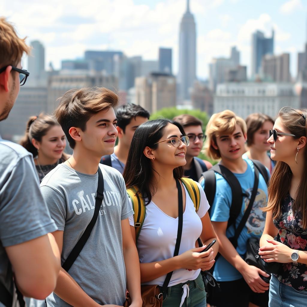 Jóvenes en excursión por Nueva York en campamentos de verano Camp New York