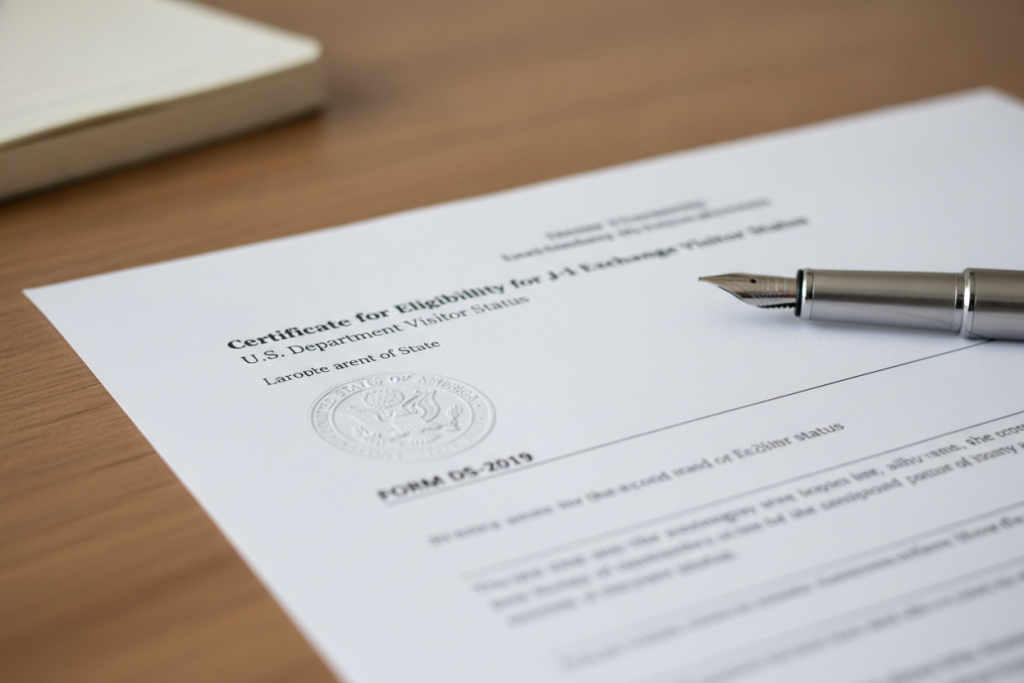 Formulario DS-2019 para visa J-1 de intercambio cultural