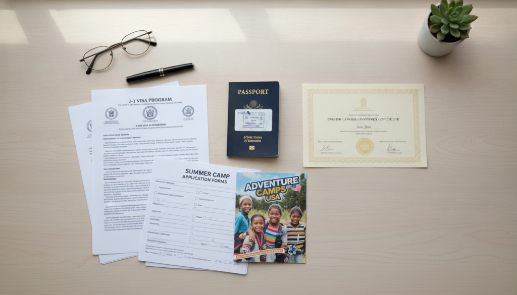 Documentos y visa J-1 para trabajar en campamentos de verano en Estados Unidos