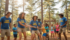 Jóvenes monitores trabajando en campamentos de verano en Estados Unidos